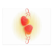 CADEAU DE SAINT-VALENTIN DE COEURS DE SUCRERIE CARTES POSTALES