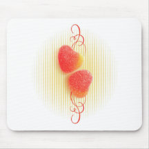 CADEAU DE SAINT-VALENTIN DE COEURS DE SUCRERIE TAPIS DE SOURIS