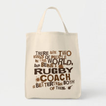 Cadeau d'entraîneur de rugby sac