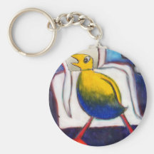 cadeau drôle d'oiseau de chant porte-clé