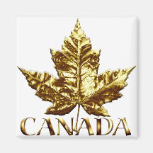 Cadeau du Canada d'or d'aimant de réfrigérateur de
