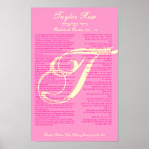 Cadeau encadré d'art de bat mitzvah de partie de T Poster