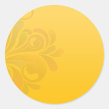Cadeau floral jaune élégant de valentine autocollants ronds