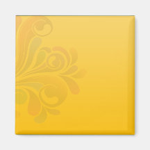 Cadeau floral jaune élégant de valentine magnets pour réfrigérateur