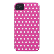 Cadeau fuchsia et blanc de roses indien de pois de coques Case-Mate iPhone 4