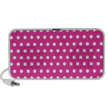 Cadeau fuchsia et blanc de roses indien de pois de haut-parleur mobile