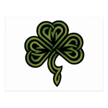 Cadeau irlandais de shamrock carte postale