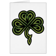 Cadeau irlandais de shamrock cartes de vœux