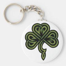 Cadeau irlandais de shamrock porte-clés