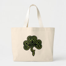 Cadeau irlandais de shamrock sac de toile