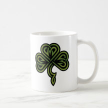 Cadeau irlandais de shamrock tasses