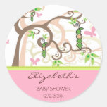 cadeau magique lunatique de baby shower de fille d autocollants ronds