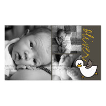 Cadeau mignon de faire-part de naissance de photo  modèles de cartes de visite