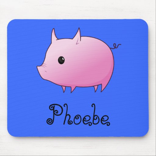 Cadeau nommé personnalisé par porc mignon de rose  tapis de souris