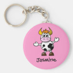 Cadeau nommé personnalisé par vache mignonne de ba porte-clefs