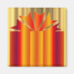 Cadeau rouge d'or aimant