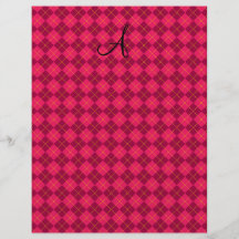Cadeaux à motifs de losanges roses de monogramme tract
