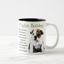 Cadeaux anglais de bouledogue mug à café