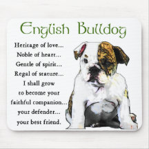Cadeaux anglais de bouledogue tapis de souris