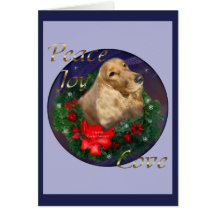 Cadeaux anglais de Noël de cocker Carte De Vœux