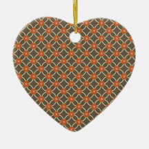 Cadeaux assez brûlés de motif d'automne d'orange e ornement de noël