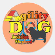Cadeaux australiens de berger d'agilité adhésif