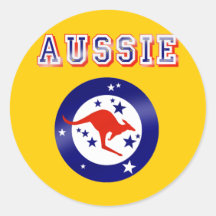 Cadeaux australiens de logo d'emblème de drapeau d autocollants