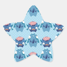 Cadeaux bleus fous de créatures d'amusement de mon adhésifs