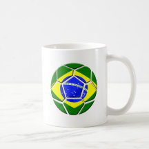 Cadeaux brésiliens de ballon de football de futebo mugs à café