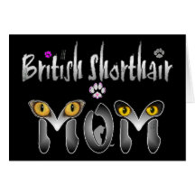 Cadeaux britanniques de maman de Shorthair Cartes De Vœux