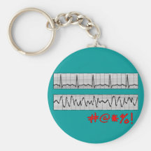 Cadeaux cardiaques drôles de bande de rythme porte-clé