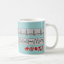 Cadeaux cardiaques drôles de bande de rythme tasse
