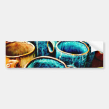 Cadeaux colorés de tasses de café pour des amants  autocollants pour voiture