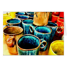 Cadeaux colorés de tasses de café pour des amants  cartes
