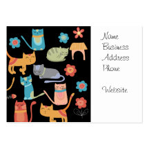 Cadeaux colorés mignons de chats de Kitty pour des Modèle De Carte De Visite