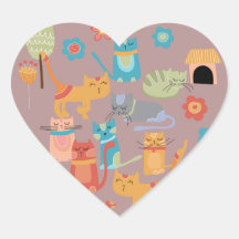 Cadeaux colorés mignons de chats de Kitty pour le  Adhésifs