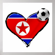 Cadeaux coréens du nord de fans de foot d'amour de poster