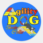 Cadeaux d'agilité de border collie autocollants