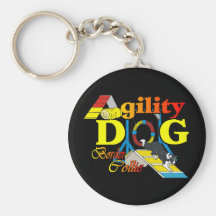 Cadeaux d'agilité de border collie porte-clé