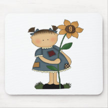 Cadeaux d'anniversaire de fille de tournesol 9èmes tapis de souris