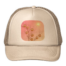 Cadeaux d'arbre de hibou casquette de camionneur