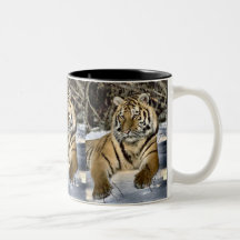 Cadeaux d'art d'amants de tigre tasses à café