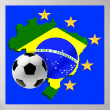 Cadeaux de ballon de football d'étoiles de la cart affiche