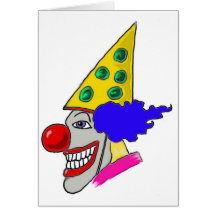 Cadeaux de clown d'anniversaire carte de vœux