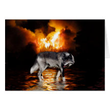 Cadeaux de faune de loup gris de "survivant" cartes