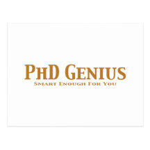 Cadeaux de génie de PhD Carte Postale