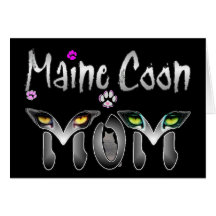 Cadeaux de maman de chat de ragondin du Maine Carte De Vœux