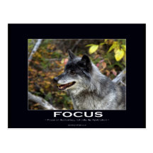 Cadeaux de motivation de loup gris carte postale