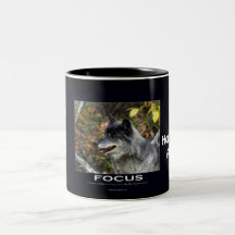 Cadeaux de motivation de loup gris mug à café