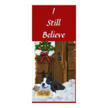 Cadeaux de Noël de Boston Terrier Carte Double